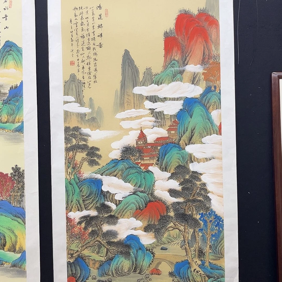 国画手绘国画，精品山水，姜中文