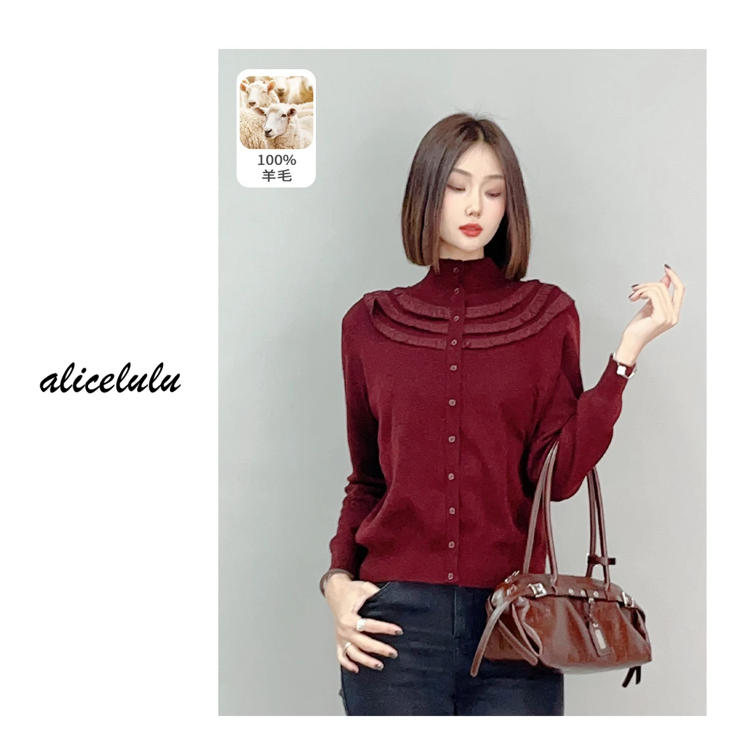 3 ALICE “千层暖意”毛衣 层次毛边 柔糯羊毛 S2141503U