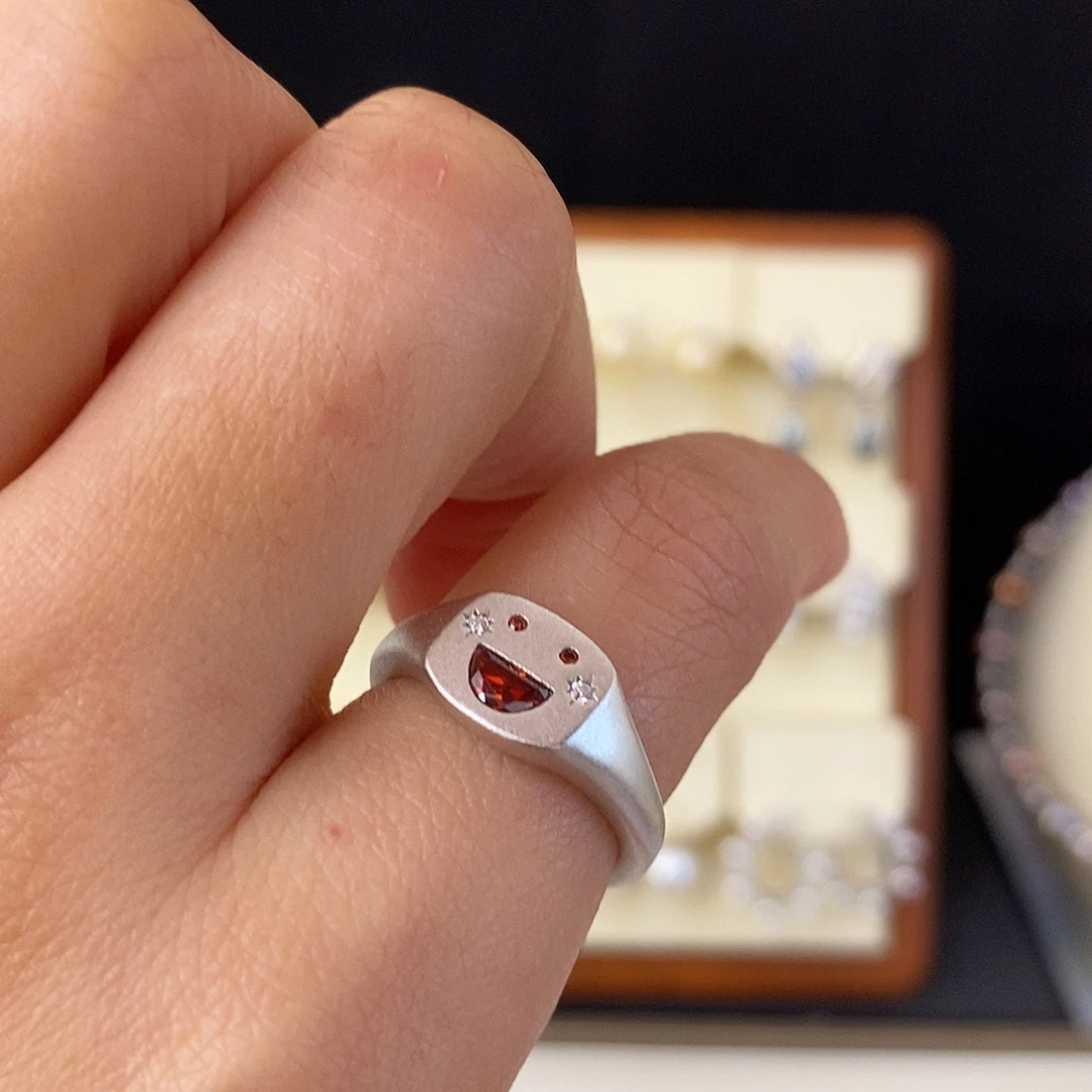 戒指淡水珍珠银S925镶嵌