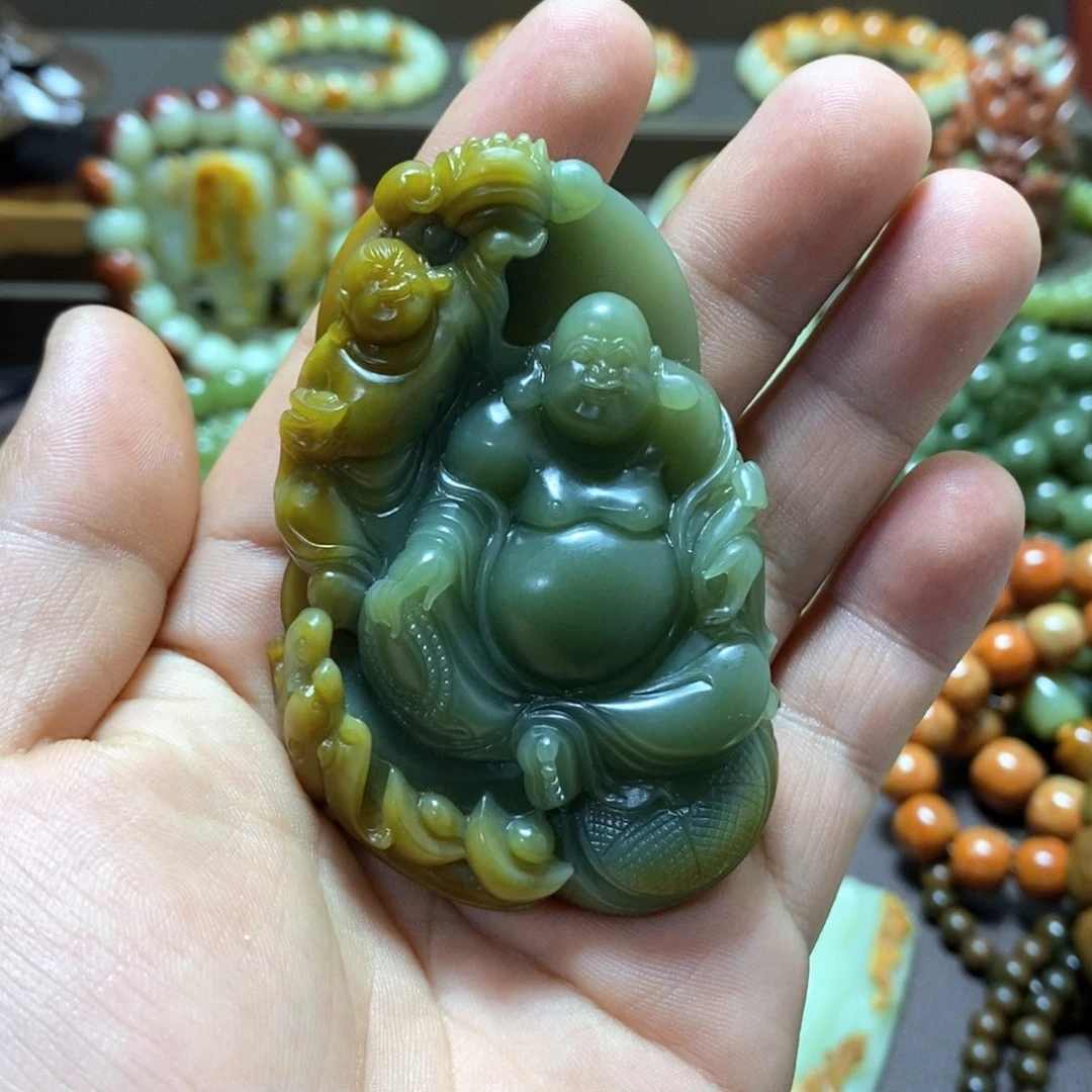 和田玉大肚佛未镶嵌