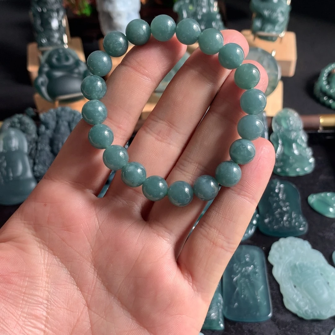 翡翠未镶嵌颈饰手串天然翡翠a货