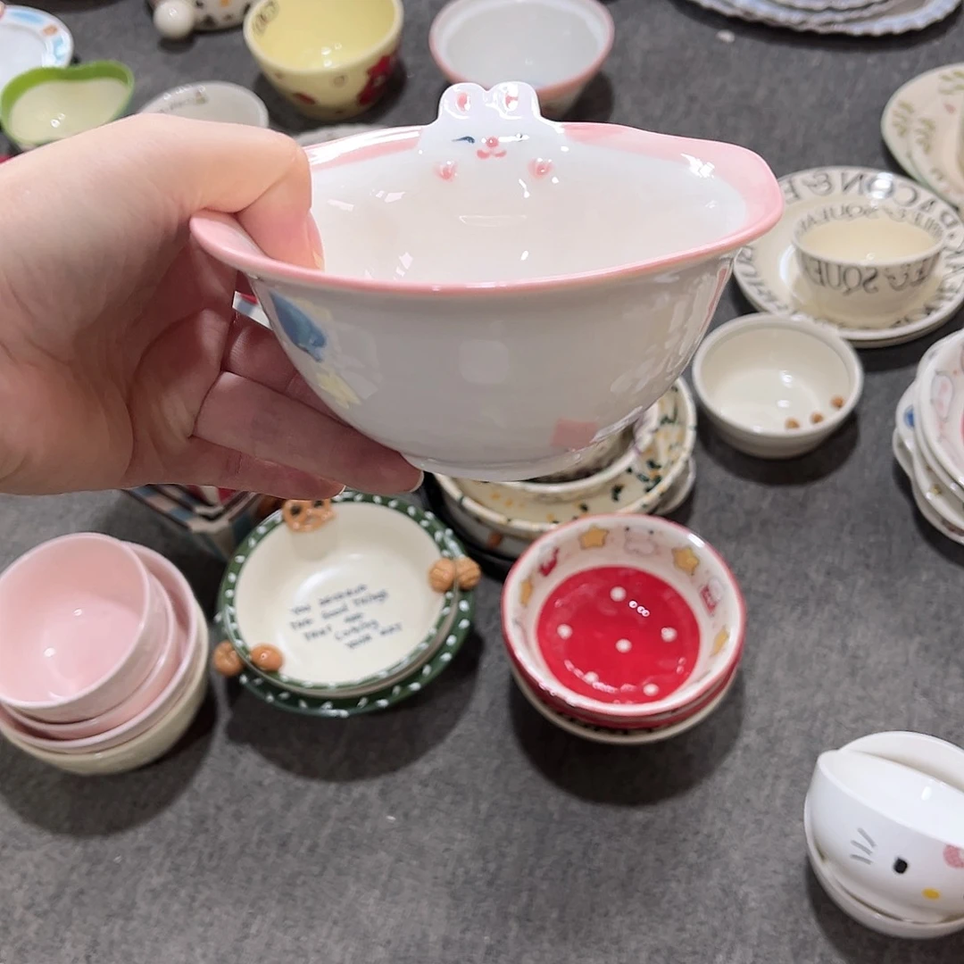 可爱小兔子5寸陶瓷餐具