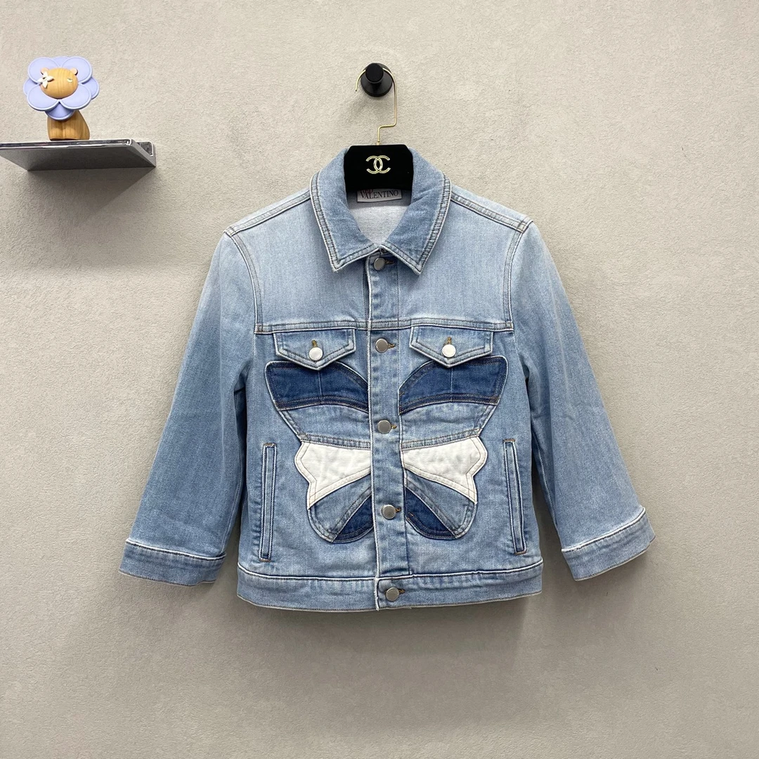 99新 Valentino/华伦天奴 蓝色牛仔外套/尺码40（胸围约82）
