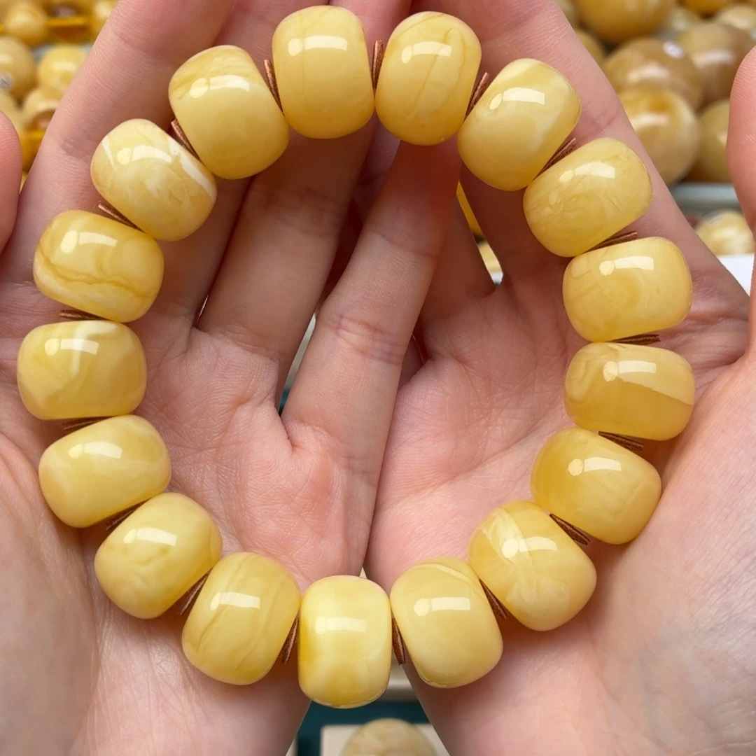 未镶嵌蜜蜡裸石17手串