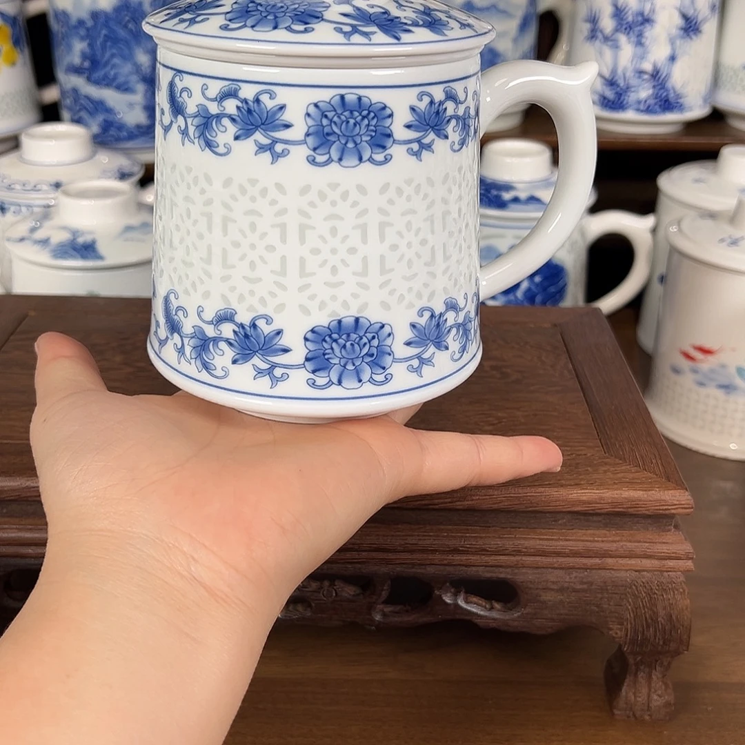 景德镇高温陶瓷办公杯家用