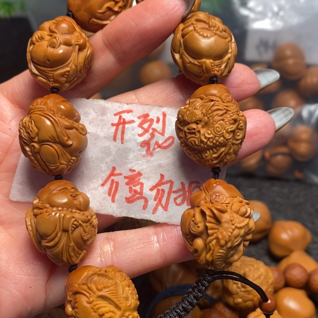 橄榄核手串/手链瑞兽财神开裂