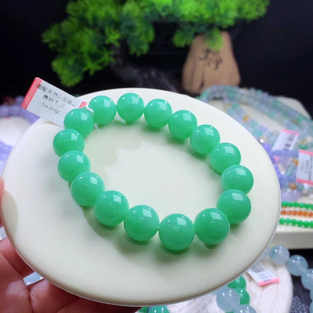 未镶嵌手串翡翠卡12.7mm