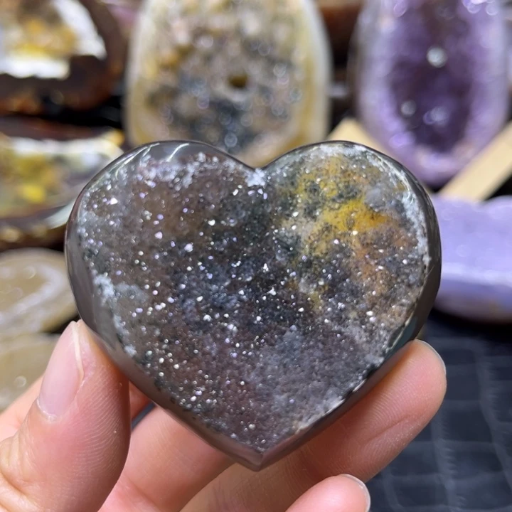 珠宝半成品未镶嵌水晶彩晶爱心