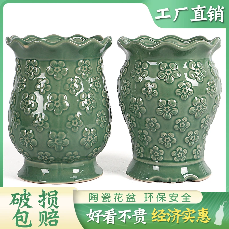 陶瓷多肉花盆肉肉植物花盆小清新陶瓷花盆客厅阳台简约纯手工花盆