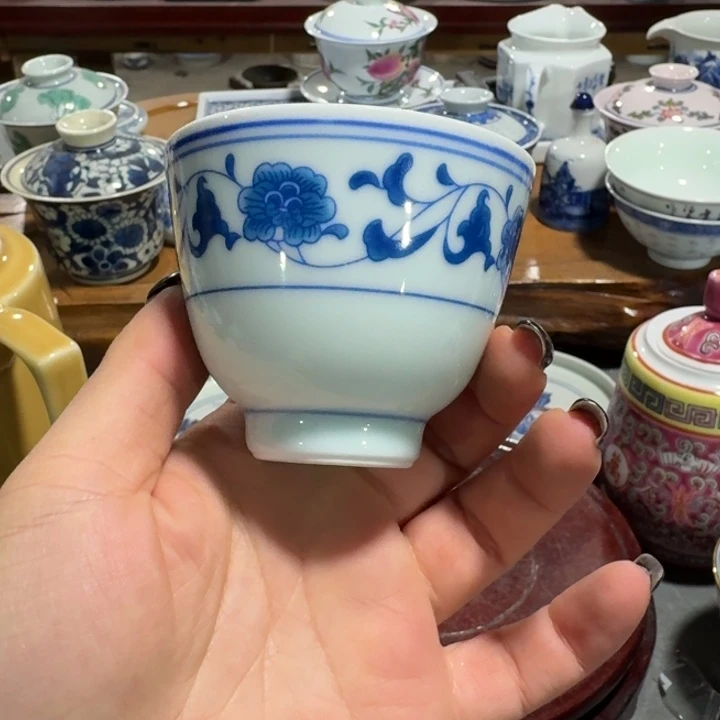 摆件人民瓷厂芙蓉花