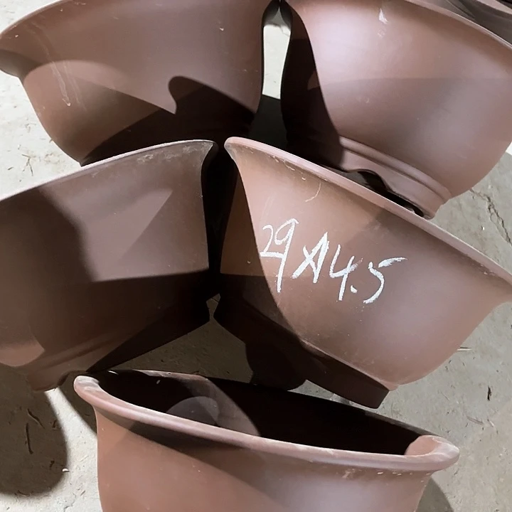 紫砂花盆100-5。  29-14.5