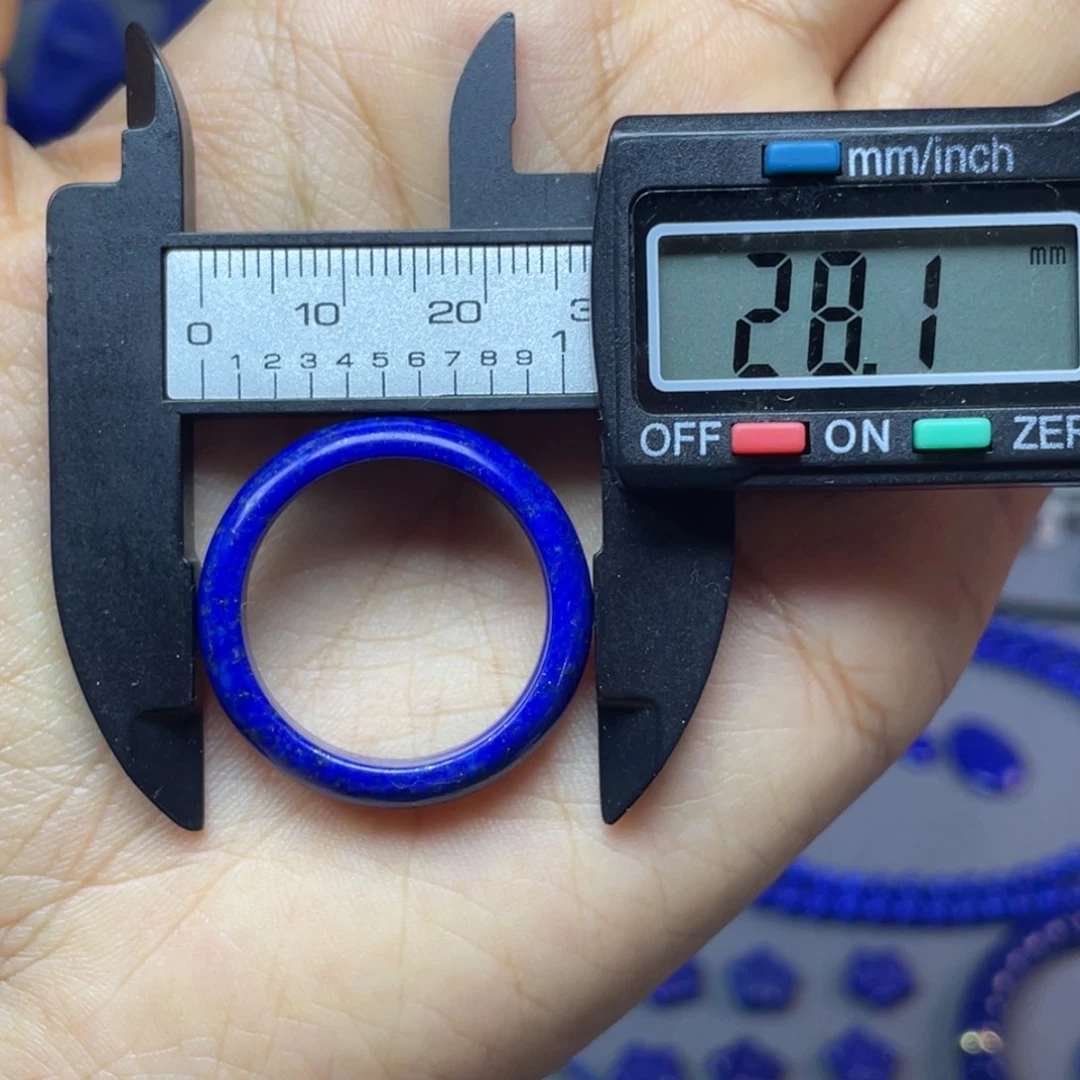 青金石未镶嵌24mm内径指环