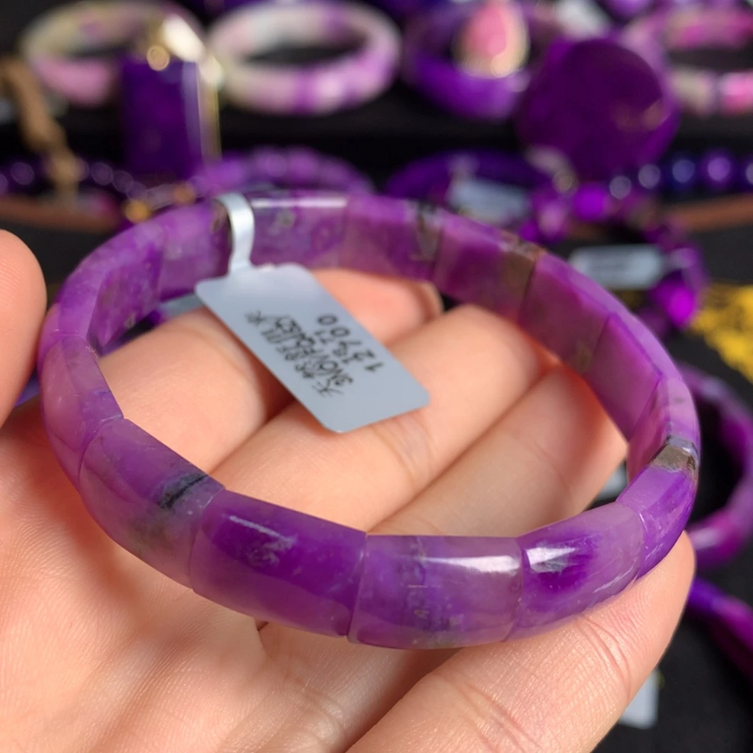 苏纪石（舒俱来）未镶嵌紫樱花冰种手排