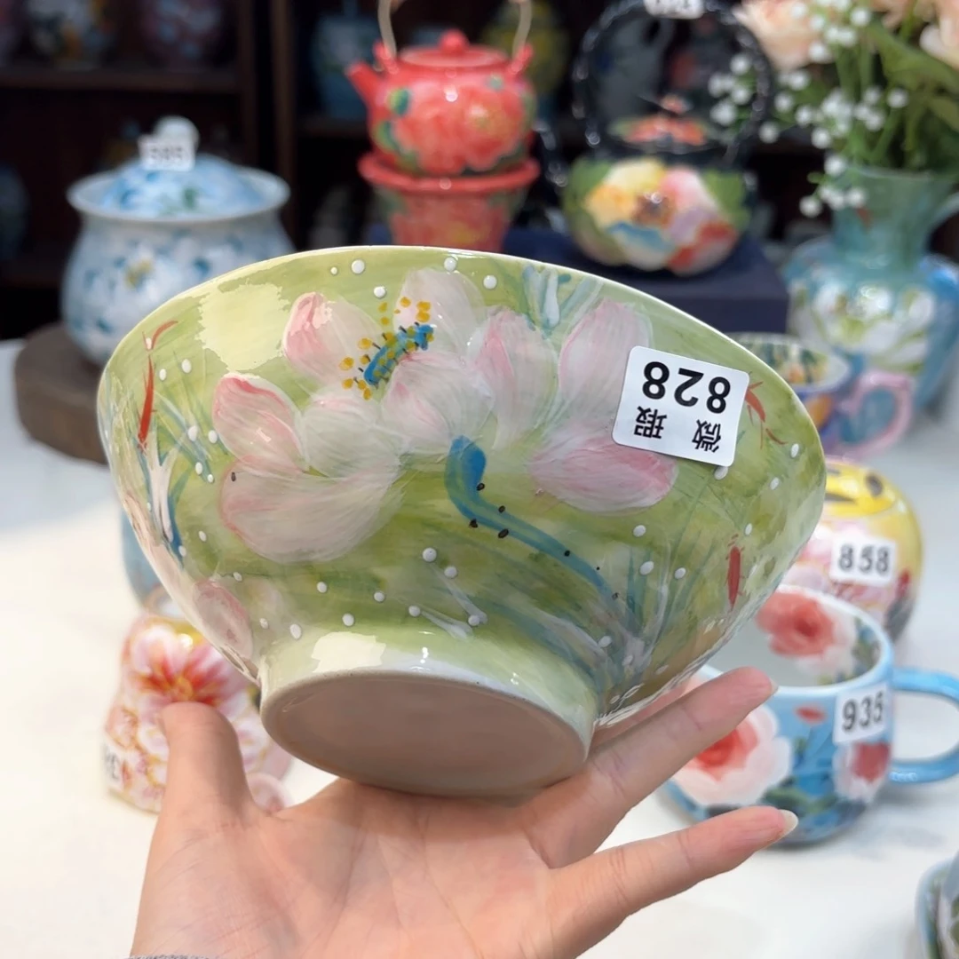 景德镇手绘高温釉下彩陶瓷茶具