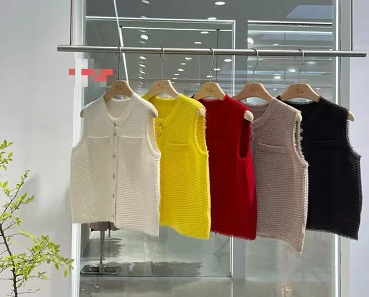 D 小香风100羊毛时尚马甲