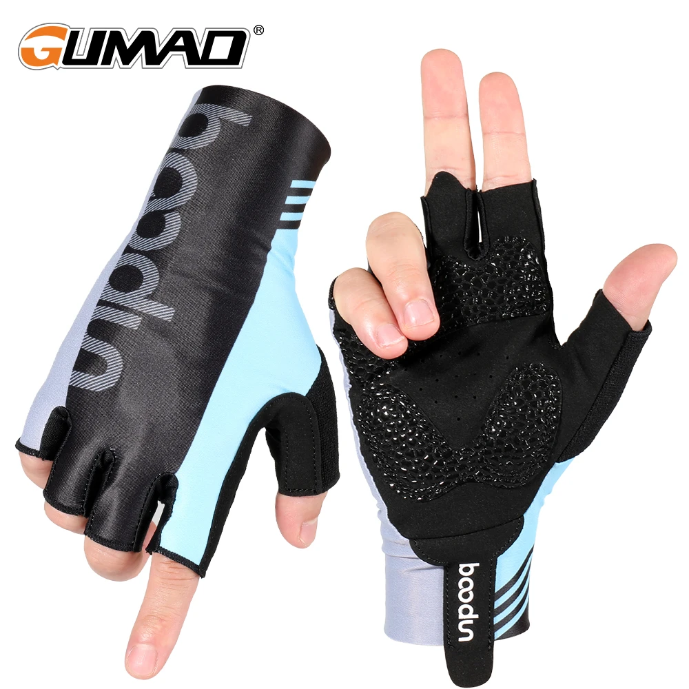 半指骑行手套一副-XL码（黑蓝色）