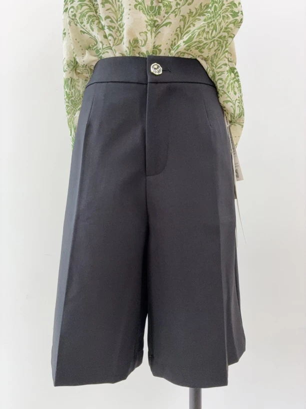 显瘦西装黑色短裤时尚宽松阔腿夏季五分裤短裤直筒高腰裤子百搭