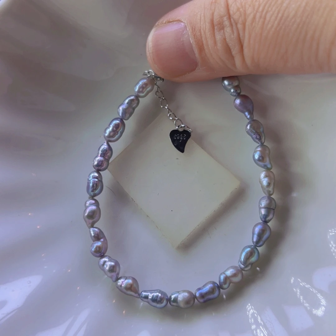 淡水珍珠手绳合金