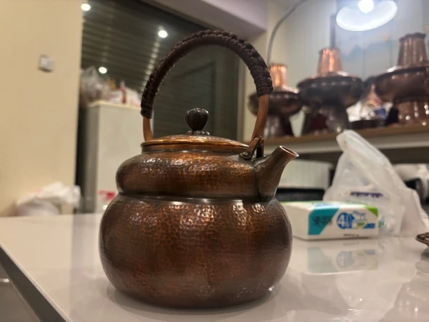 精品纯手工紫铜烧水壶