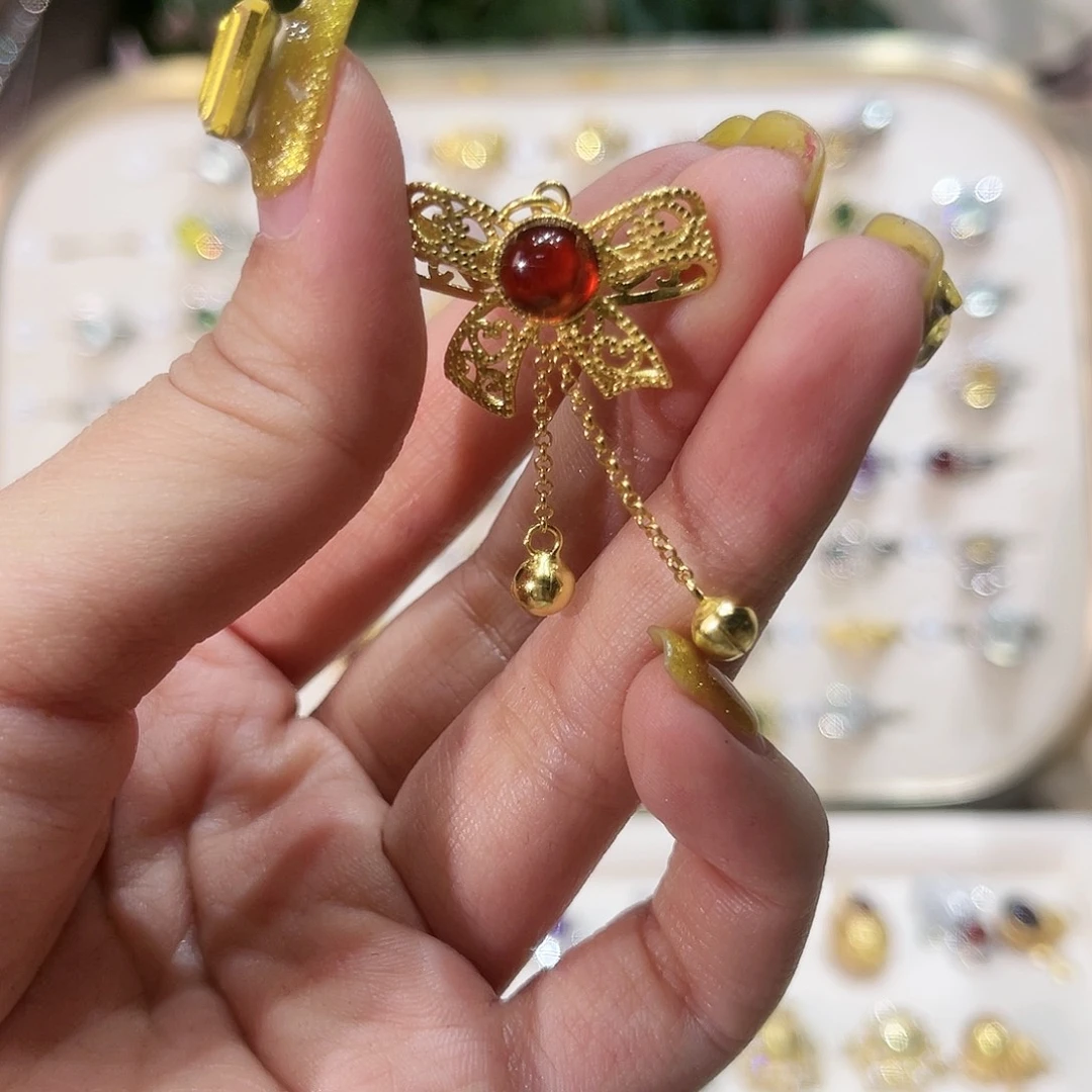 蛇纹石玉戒指银S925镶嵌