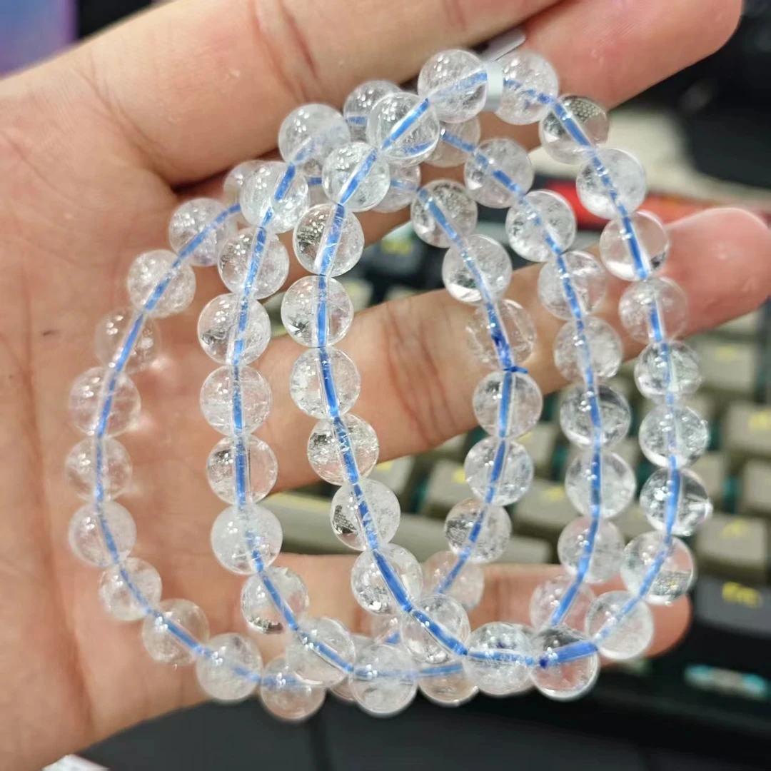 【书记甄选】天然白阿塞单圈手链 多样性发一件 约8mm 6521XL