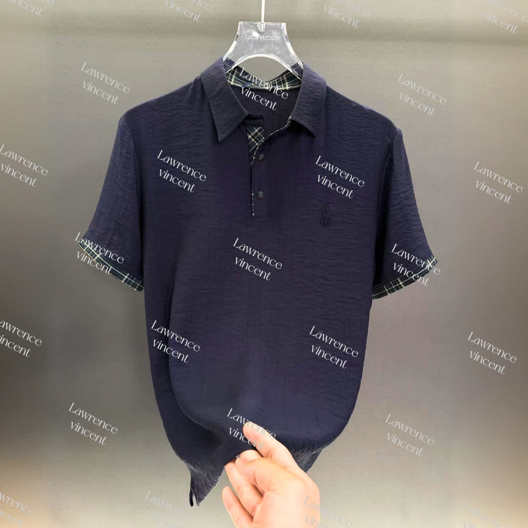 Lawrence Vincent 亚麻纤维25年夏季冰感透气轻奢百搭短袖P031