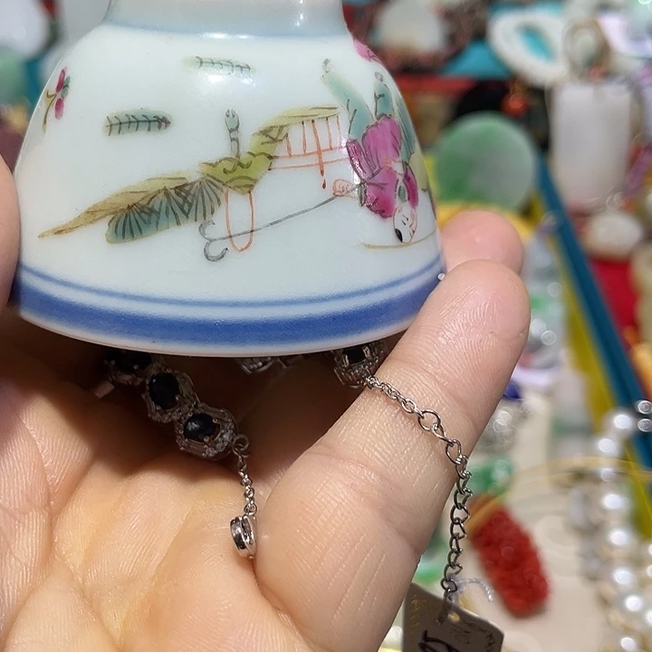 美*i青花手绘小主人杯子