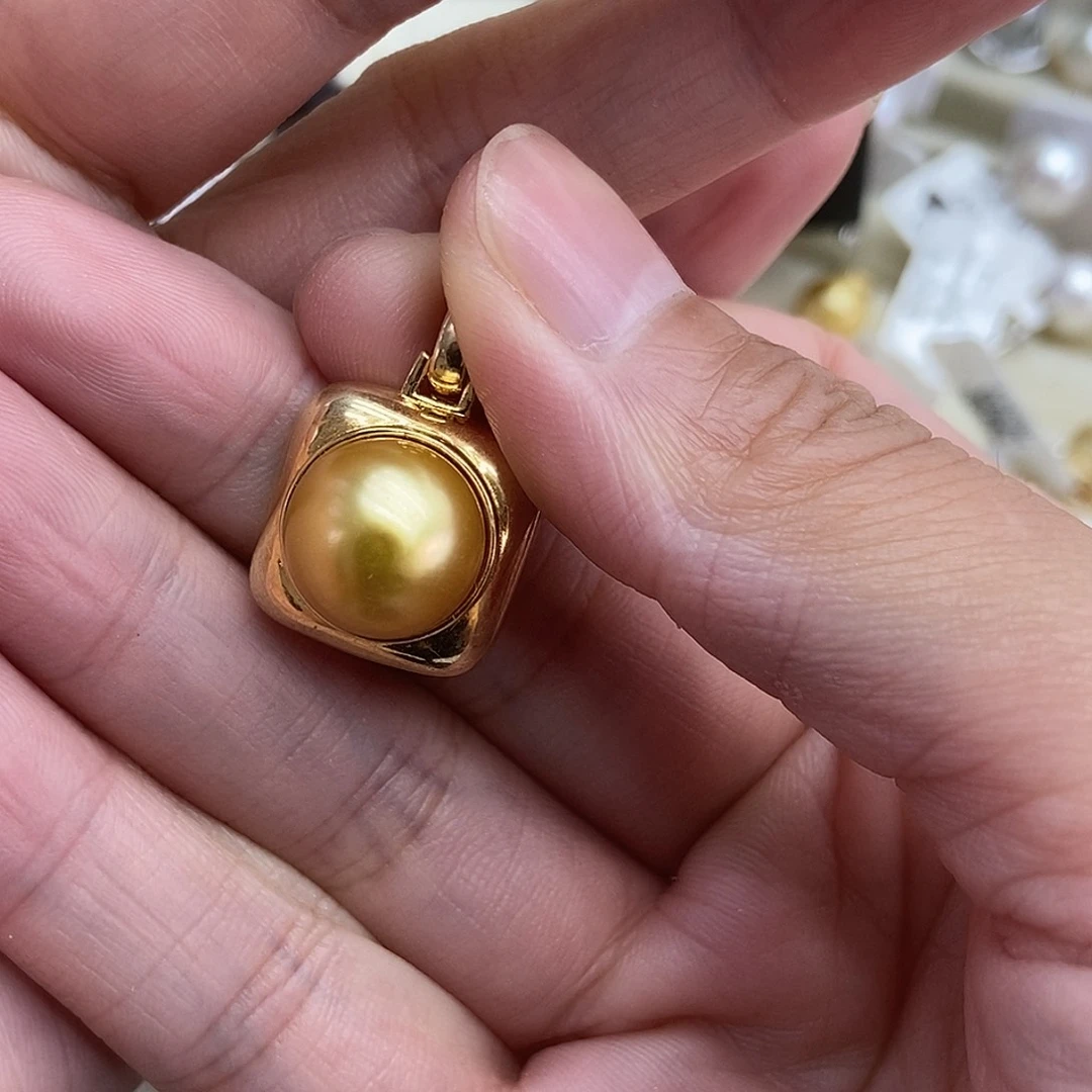 吊坠(不含链)银S925镶嵌海水珍珠