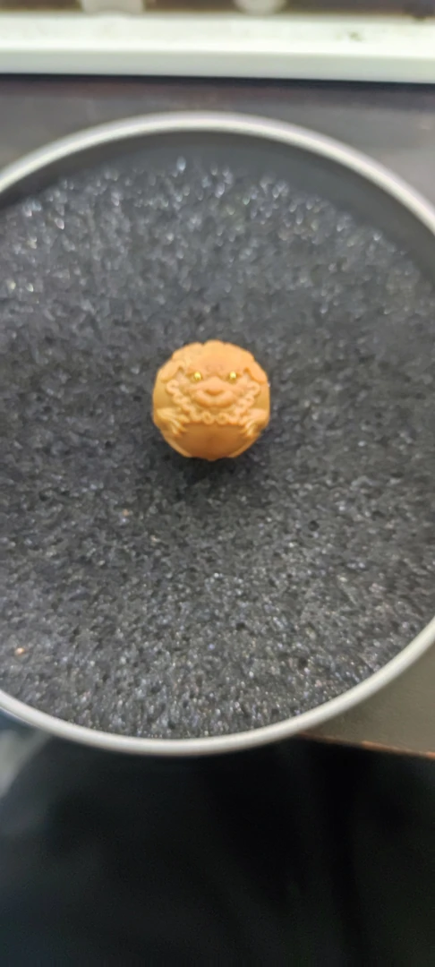 猴头 单颗 雕刻 横孔 貔貅镶眼