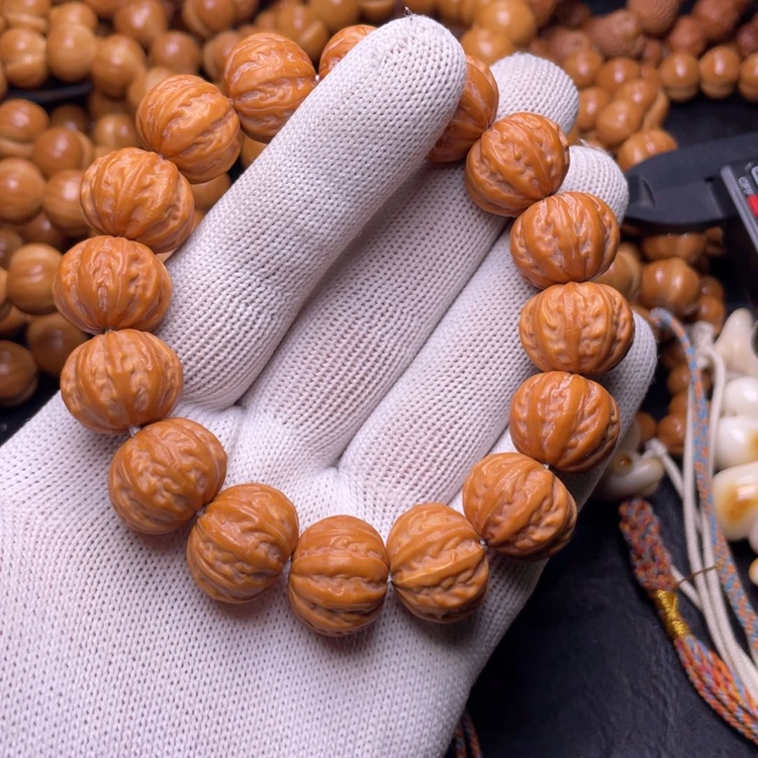 手串猴头核桃亮*京八棱手串尺寸18