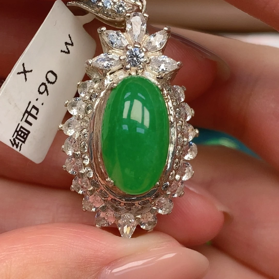 理***容翡翠未镶嵌戒指翡翠蛋面