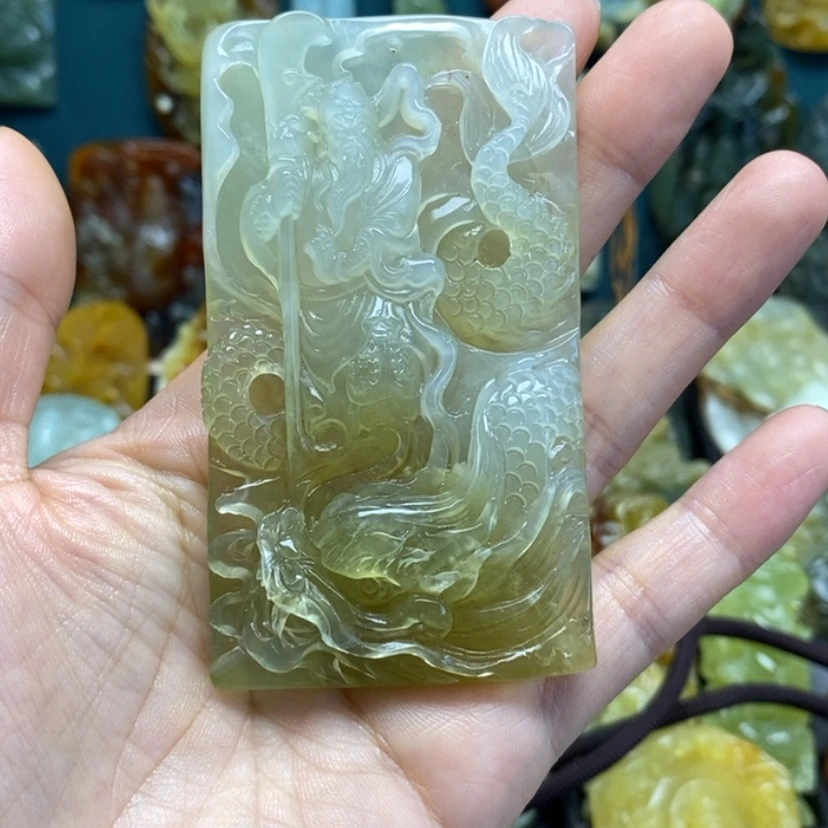 【闪购商品】岫玉颈饰未镶嵌好**森关公