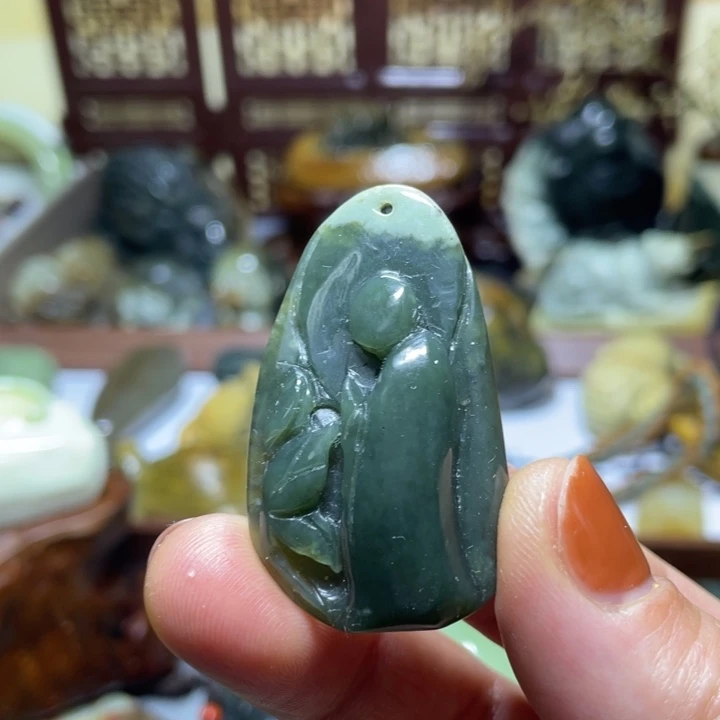 【闪购商品】岫岩河磨玉（透闪石质玉）挂件未镶嵌