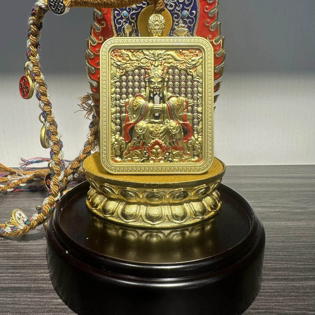 唐卡/双面立体浮雕/五爷/文殊  L