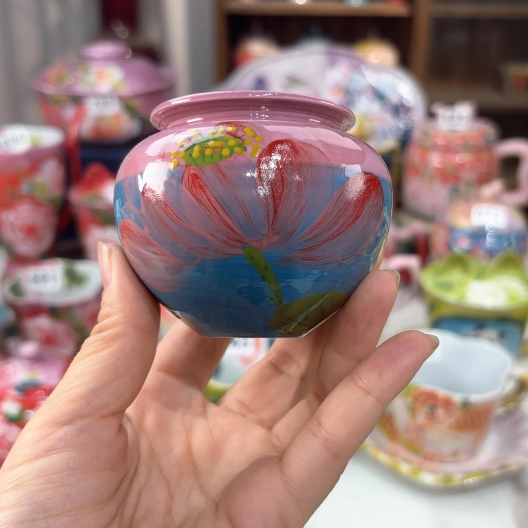 景德镇手绘高温釉下彩陶瓷茶具