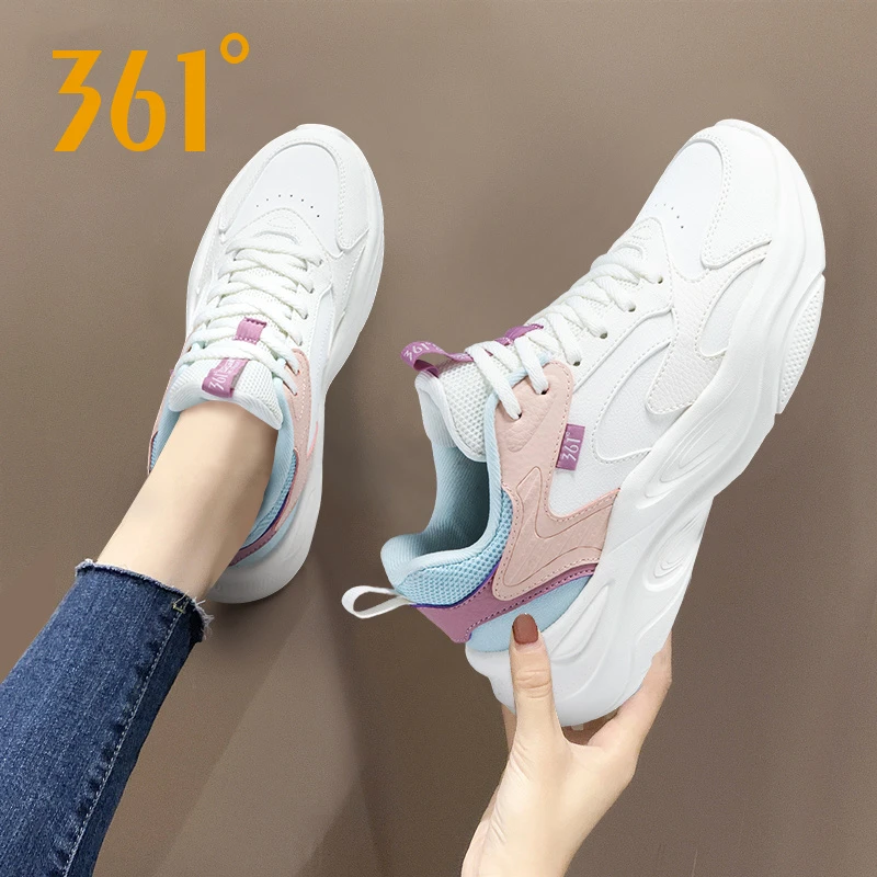 361女鞋运动鞋子女款秋冬季户外跑步鞋百搭旅游鞋皮面防泼休闲鞋