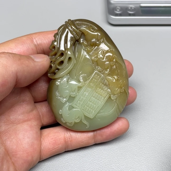 和田玉吊坠(不含链)未镶嵌