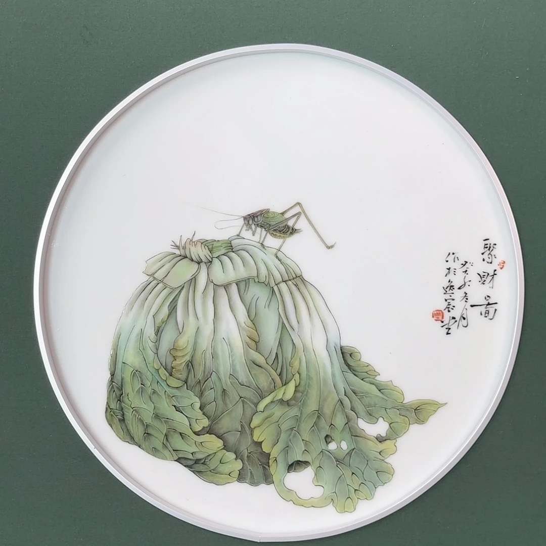 瓷片陶瓷作品 陶瓷手绘
