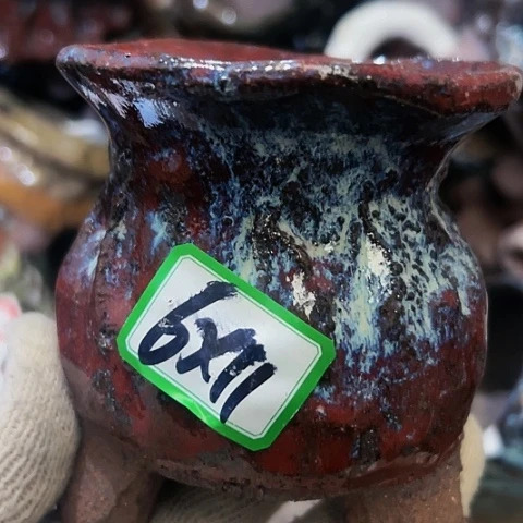 红陶粗陶花盆手工