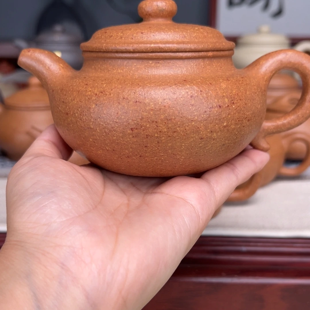 茶壶紫砂梨皮黄的360