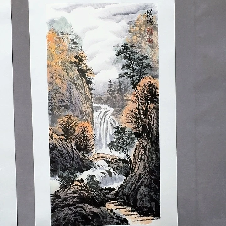国画亲笔手绘放心去藏