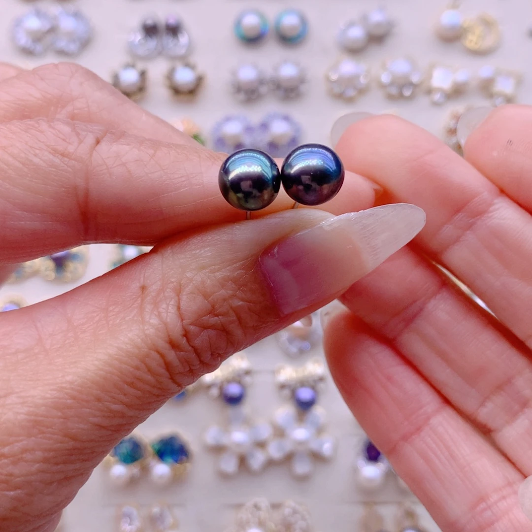 淡水珍珠耳饰合金