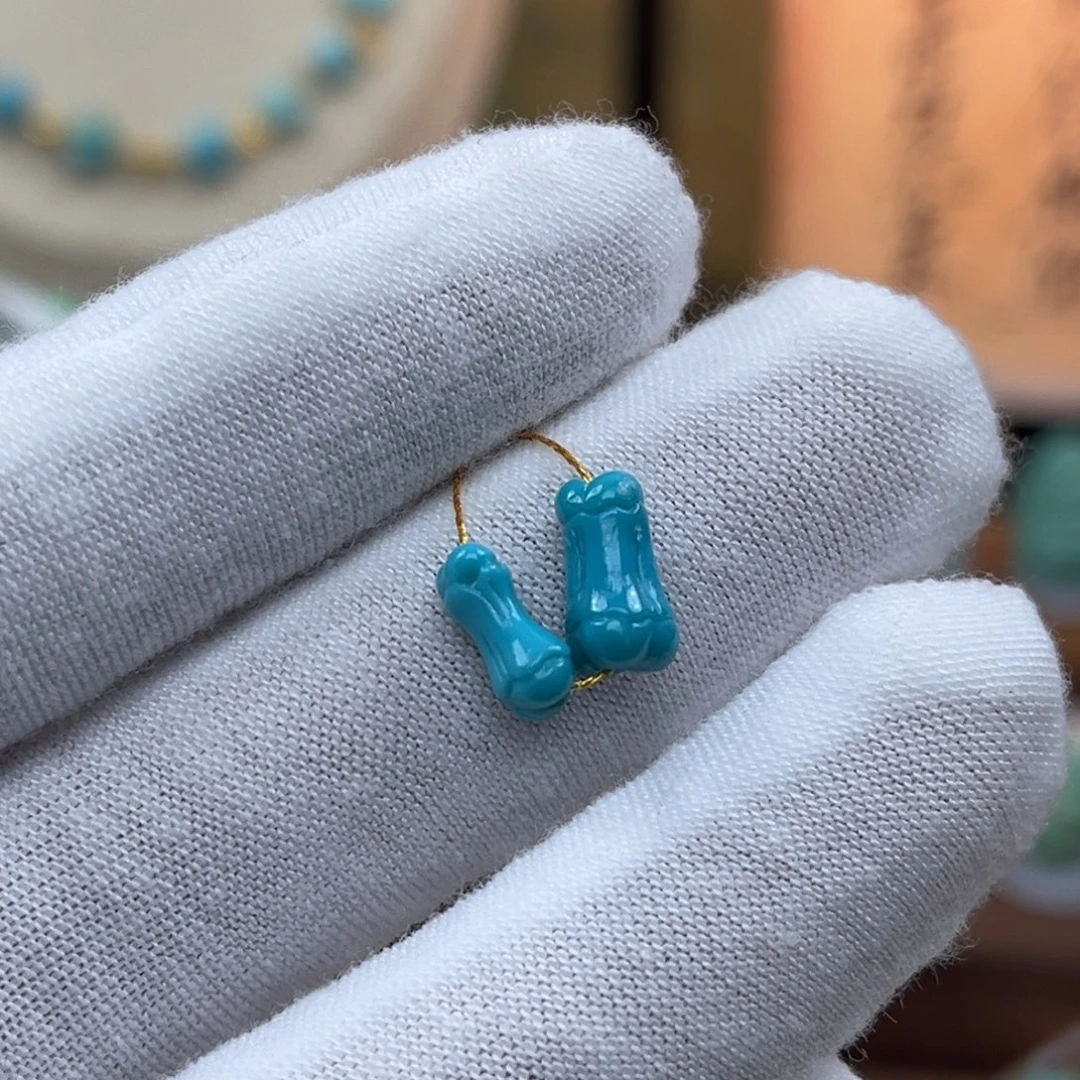 绿松石未镶嵌玉化小骨头编号56