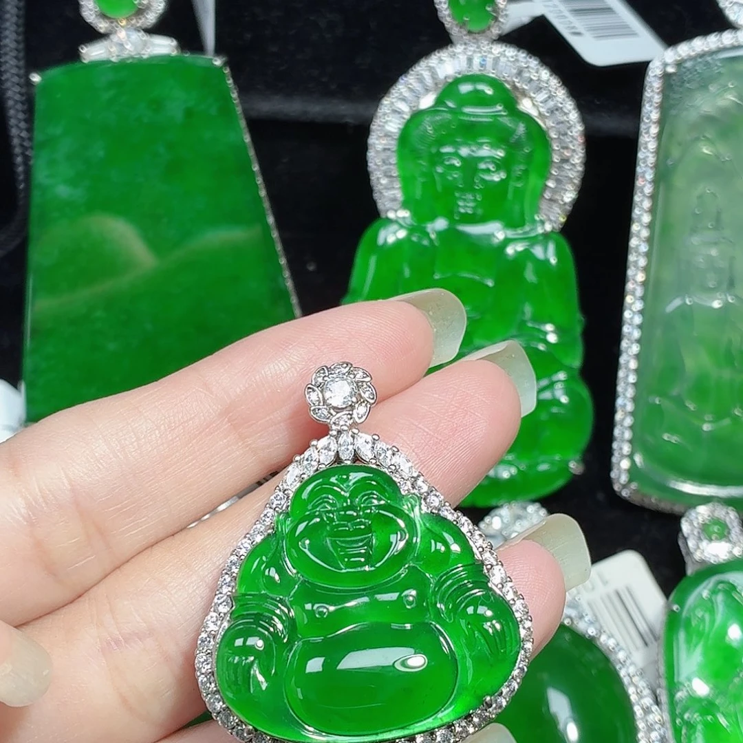 翡翠银S925镶嵌颈饰