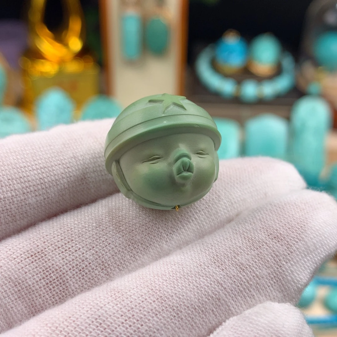 绿松石未镶嵌可爱嘟嘟嘴