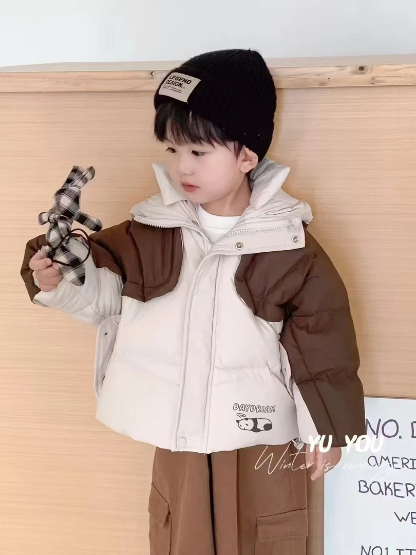 菜菜家童装yuyou可爱小熊羽绒服
