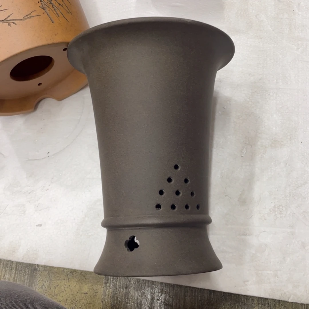 紫砂花盆微瑕花盆