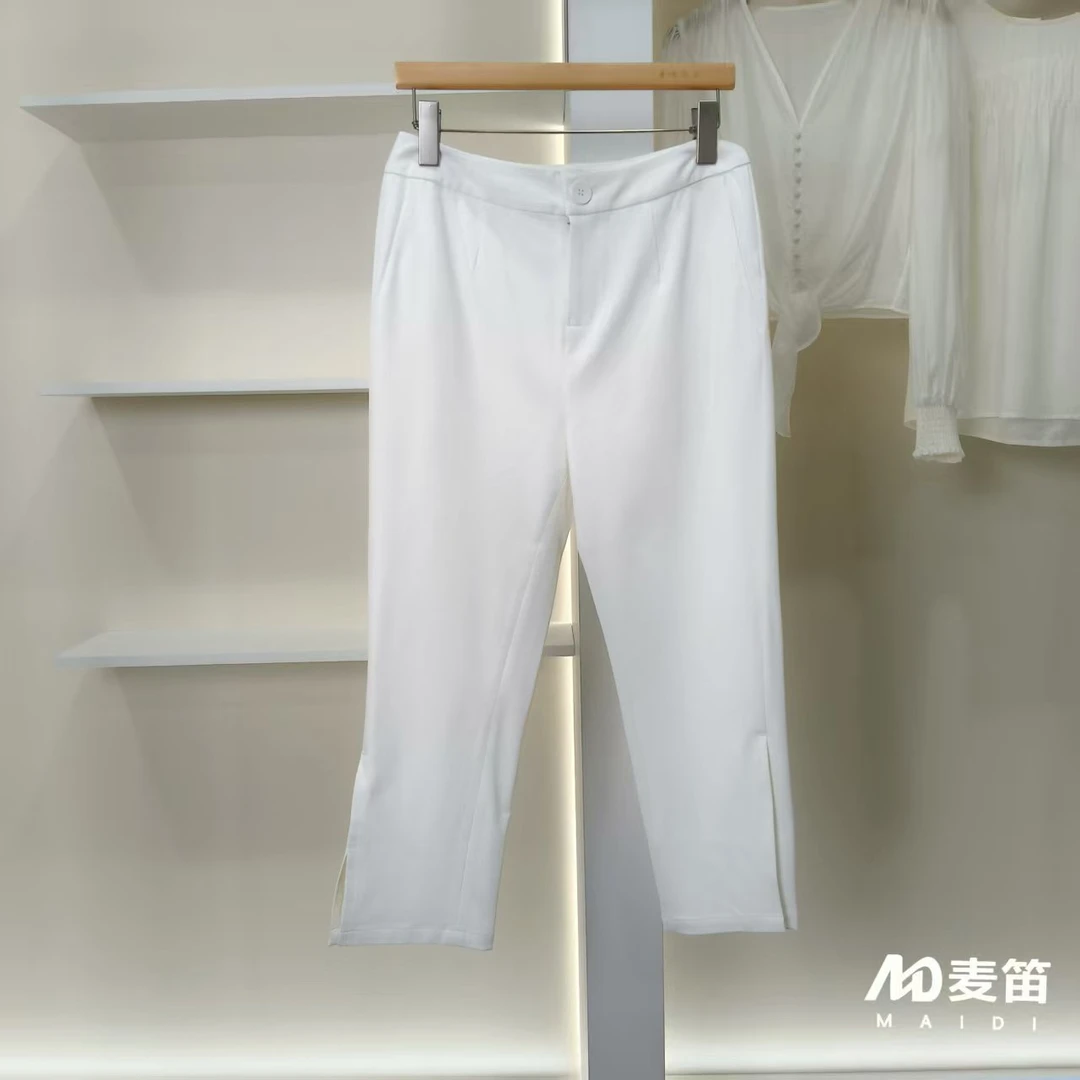 【麦笛·品牌新款】5082693 春季简约时尚休闲长裤品牌女装折扣