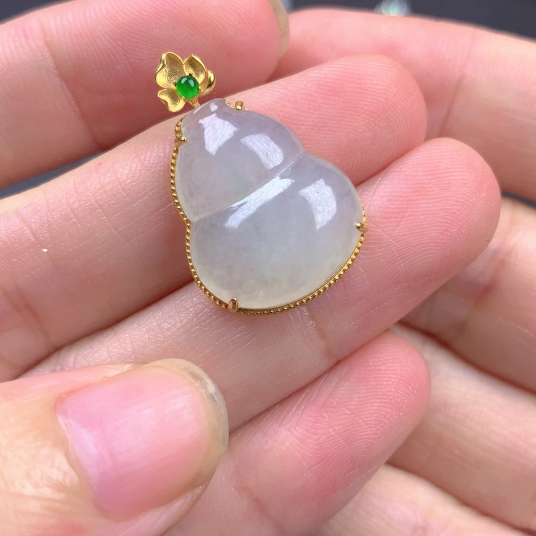 【闪购商品】颈饰18K金镶嵌翡翠翡翠