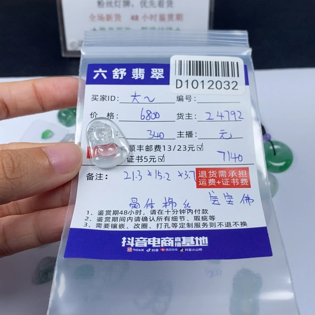 大***少翡翠未镶嵌颈饰D1012032